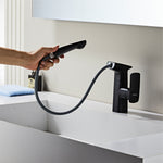 IFEEL Mixer Tap with Pull-Out Spray, Countertop Basin Tap 011537 Black