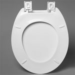Modern White Slim Polypropylene Normal close Toilet Seat
