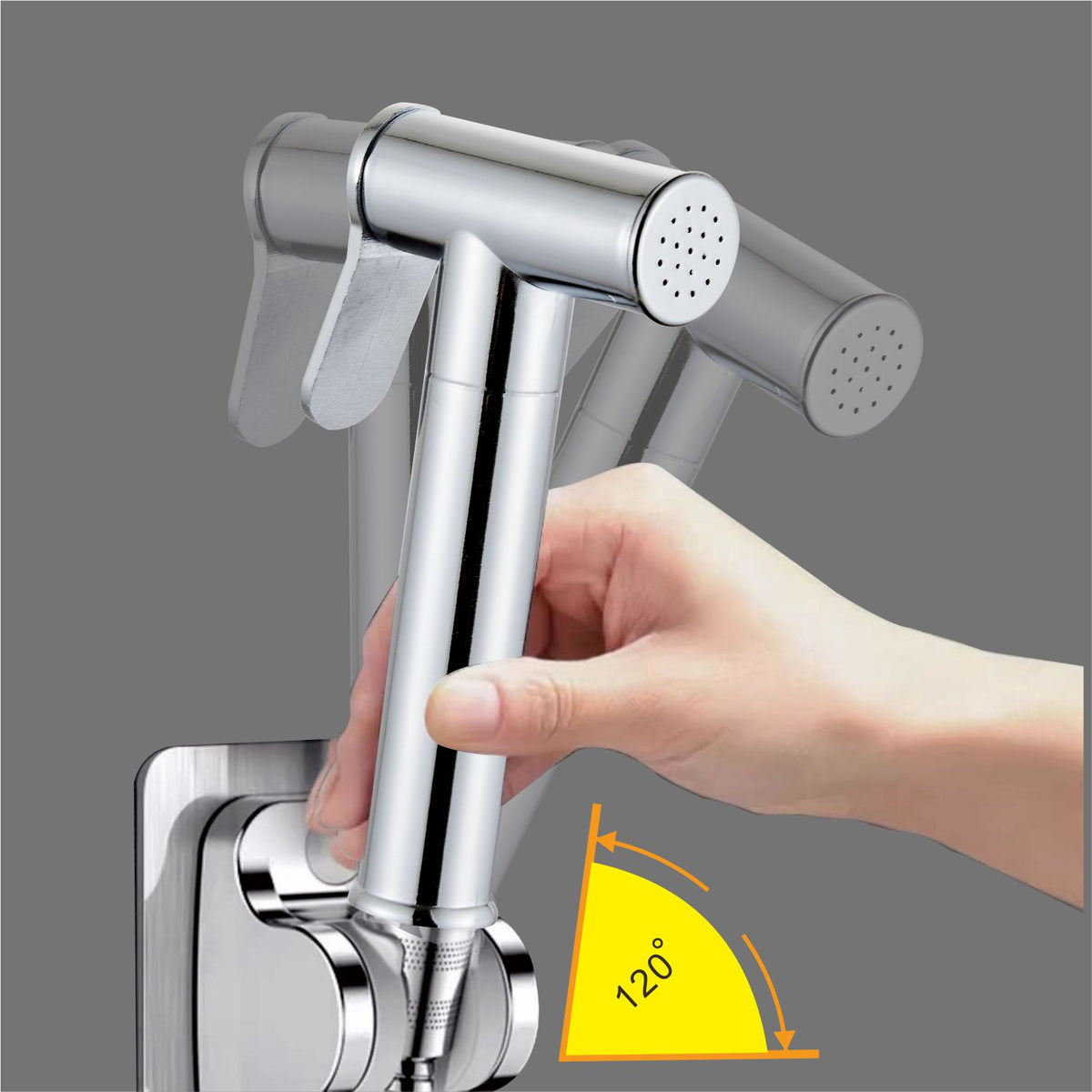 IFEEL Stainless Steel Handheld Bidet Sprayer Kit set of 3 0425 Chrome