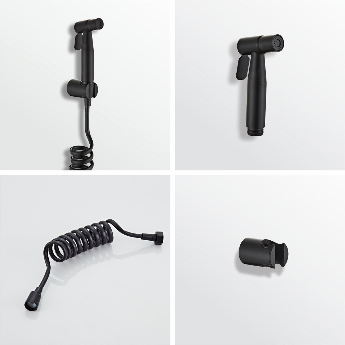 IFEEL Stainless Steel Handheld Bidet Sprayer Kit set of 3 0529 Black