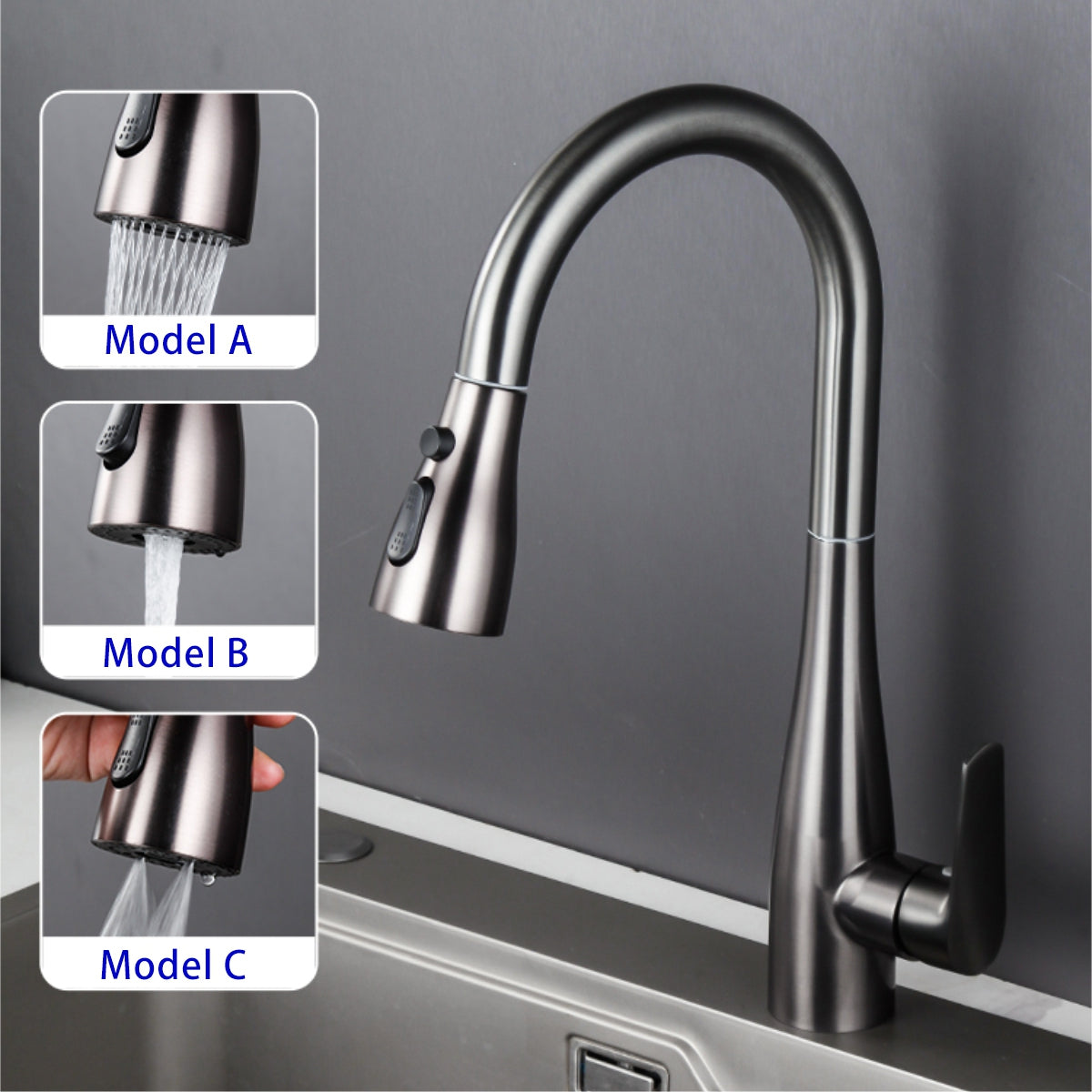 IFEEL Kitchen Sink Mixer Tap Gray 0618G