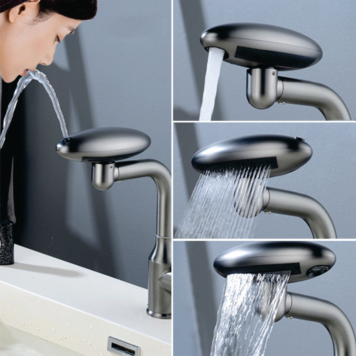 IFEEL Flexible Multi-Mode Water Outlet Mixer Tap 0619 Gray