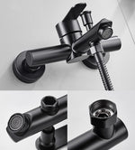 Black Bath Tap With Shower Spring