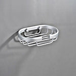Modern Oval Shaped Chrome Mountable Soap Basket