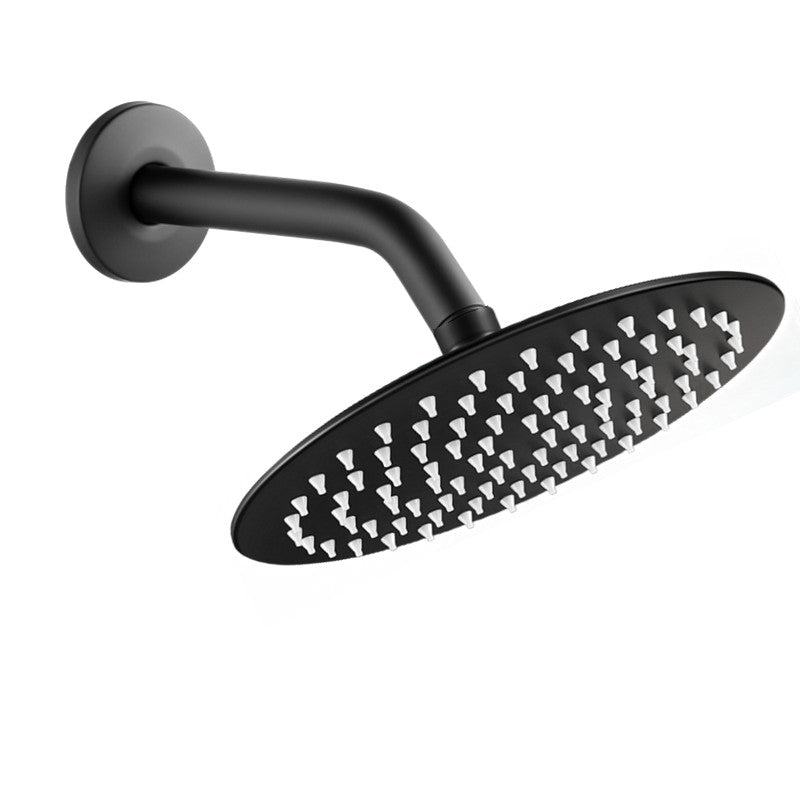 Round Shower Head & Arm set - Black