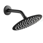 Round Shower Head & Arm set - Black