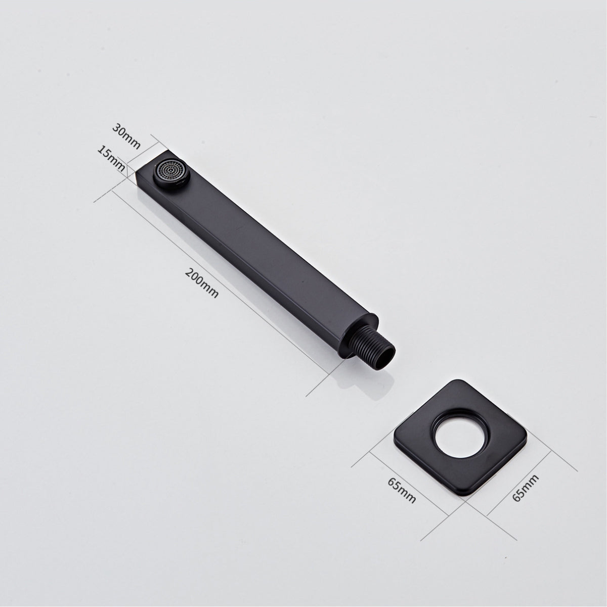 Bath/basin Wall Spout 1110 Black 220mm