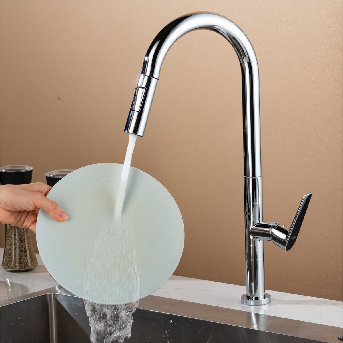 Pull Out Kitchen Sink Mixer Tap Pillar Type 1177