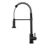 Black Kitchen Sink Tap With Spiral