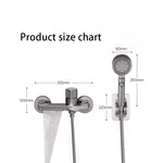 Single Knob Waterfall Bathtub Taps & Hand Shower Set 1219 Gray