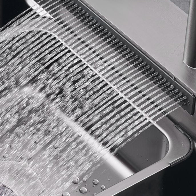Rainfall Kitchen Sink Combo Dark Grey 1521G