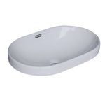 Oval Curved Modern Ceramic Bathroom Basin