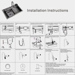 Rainfall Kitchen Mixer/sink Combo Dark Grey 1521G