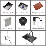 Rainfall Kitchen Mixer/sink Combo Dark Grey 1521G