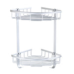 Modern Chrome Double Triangle Accessory Basket