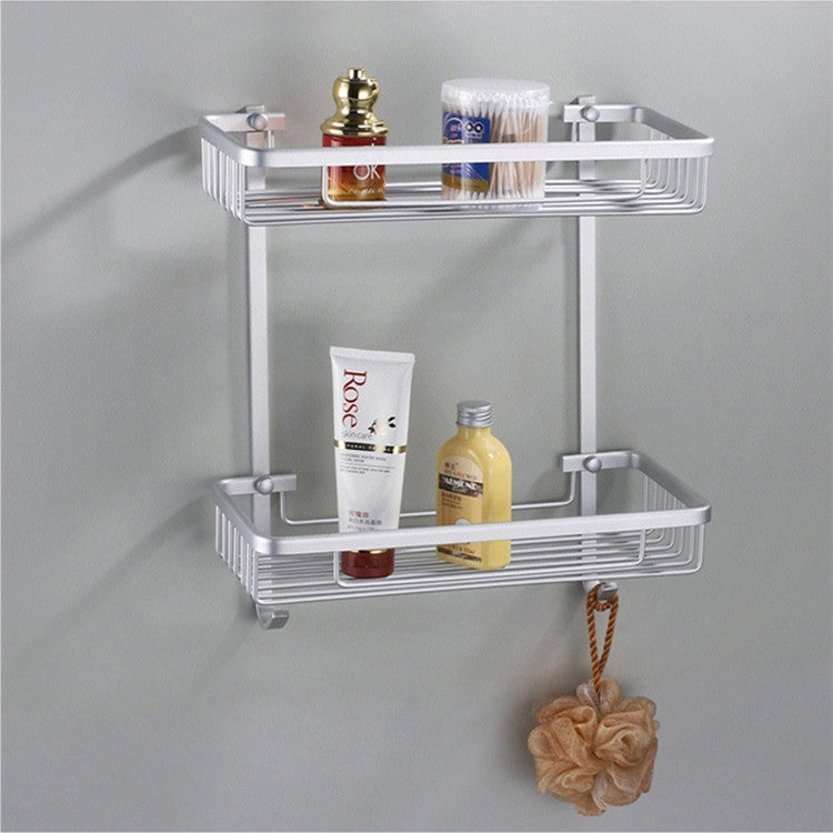 Large Double Basket Square Chrome Modern Single Accessory Basket