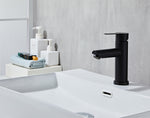 Black Round Smooth Edges Basin Tap