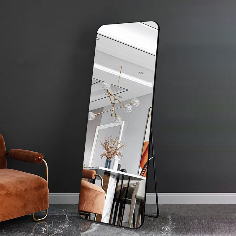 Free-standing or Wall-Mount Glass Mirror 966SB Black