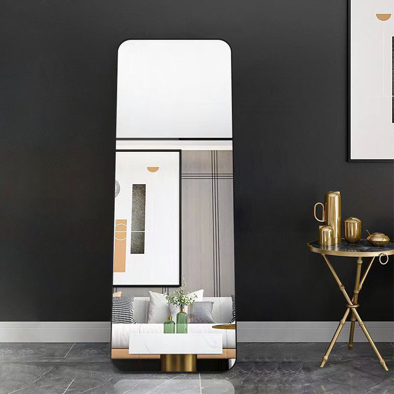 Free-standing or Wall-Mount Glass Mirror 966SB Black