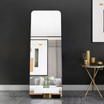 Free-standing or Wall-Mount Glass Mirror 966SB Black