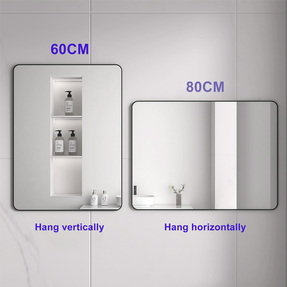 Black Framed Dress Mirror 966SB6040