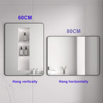 IFEEL Rounded Square Black Frame Mirrors 40X60CM