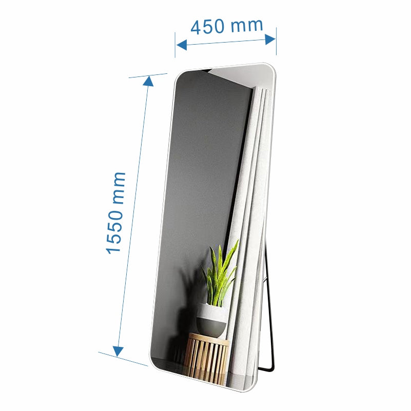 Free-standing or Wall-Mount Glass Mirror 966SW White