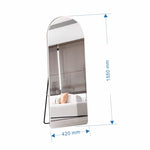 IFEEL Freestanding or Wall Mounted Arch Mirror White Aluminum Alloy Frame