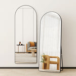 Freestanding or wall mounted arch mirror 967AB Black