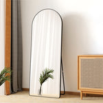 Freestanding or wall mounted arch mirror 967AB Black