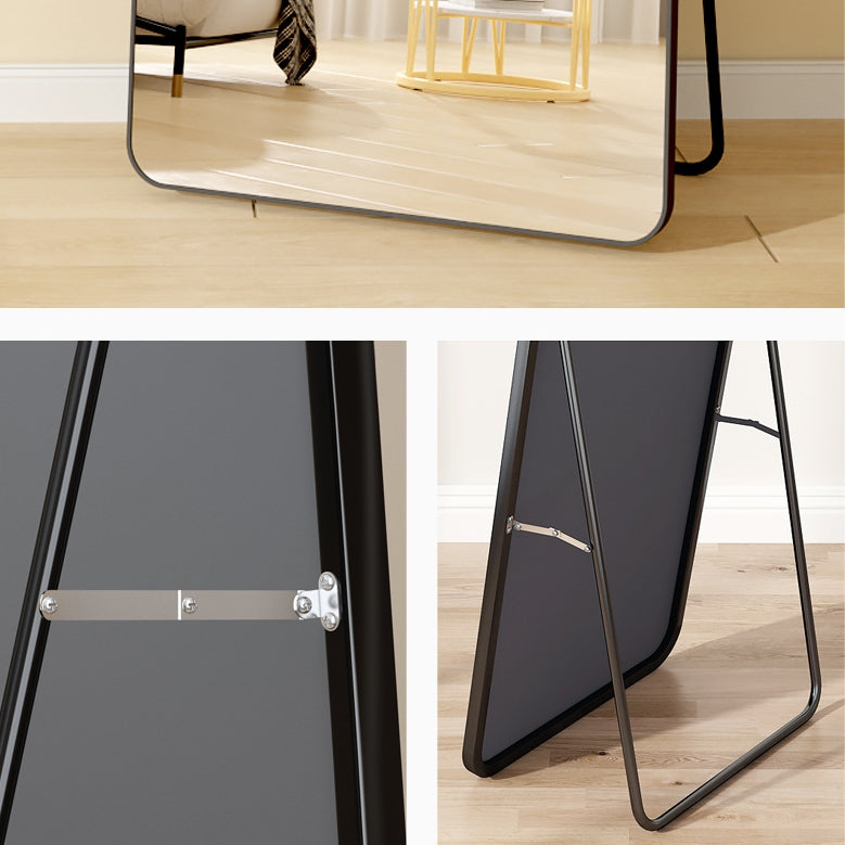 Freestanding or wall mounted arch mirror 967AB Black