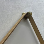 Gold frame round wall hanging strap Dress mirror 70cm decorative mirror