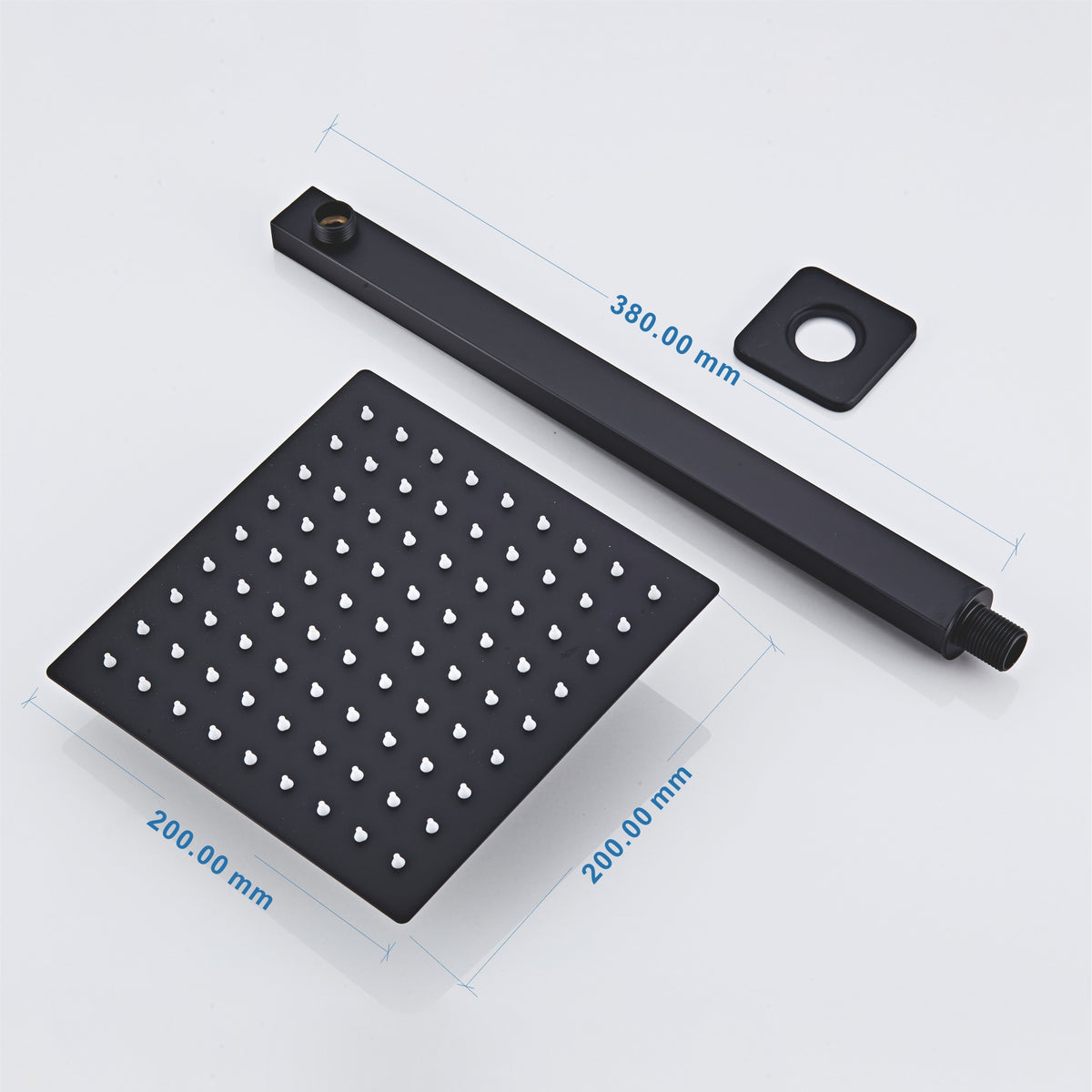 40CM Rectangular Shower Arm & 20CM Square Shower Head Set