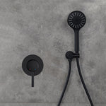 Bathtub Shower Taps Black Hand Shower with Holder & Hose and Shower Mixer A811B-B set