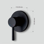 Bathtub Shower Taps Black Hand Shower with Holder & Hose and Shower Mixer A811B-B set