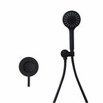 Bathtub Shower Taps Black Hand Shower with Holder & Hose and Shower Mixer A811B-B set