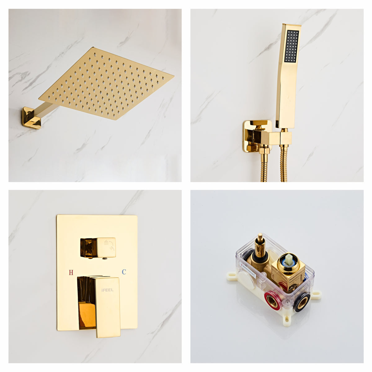 Shower Mixer Tap set F-A822GD-A set Gold