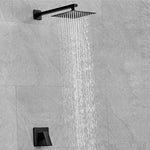 Black Shower & and Shower Arm & Shower Mixer A821B-A set