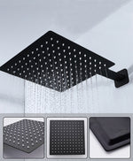 Black Shower & and Shower Arm & Shower Mixer A821B-A set