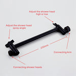 Angle Adjustable Showerhead Arm Kit 8"R Black