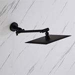 Black Shower Head With Ajustable with Shower Arm Knit A8SB