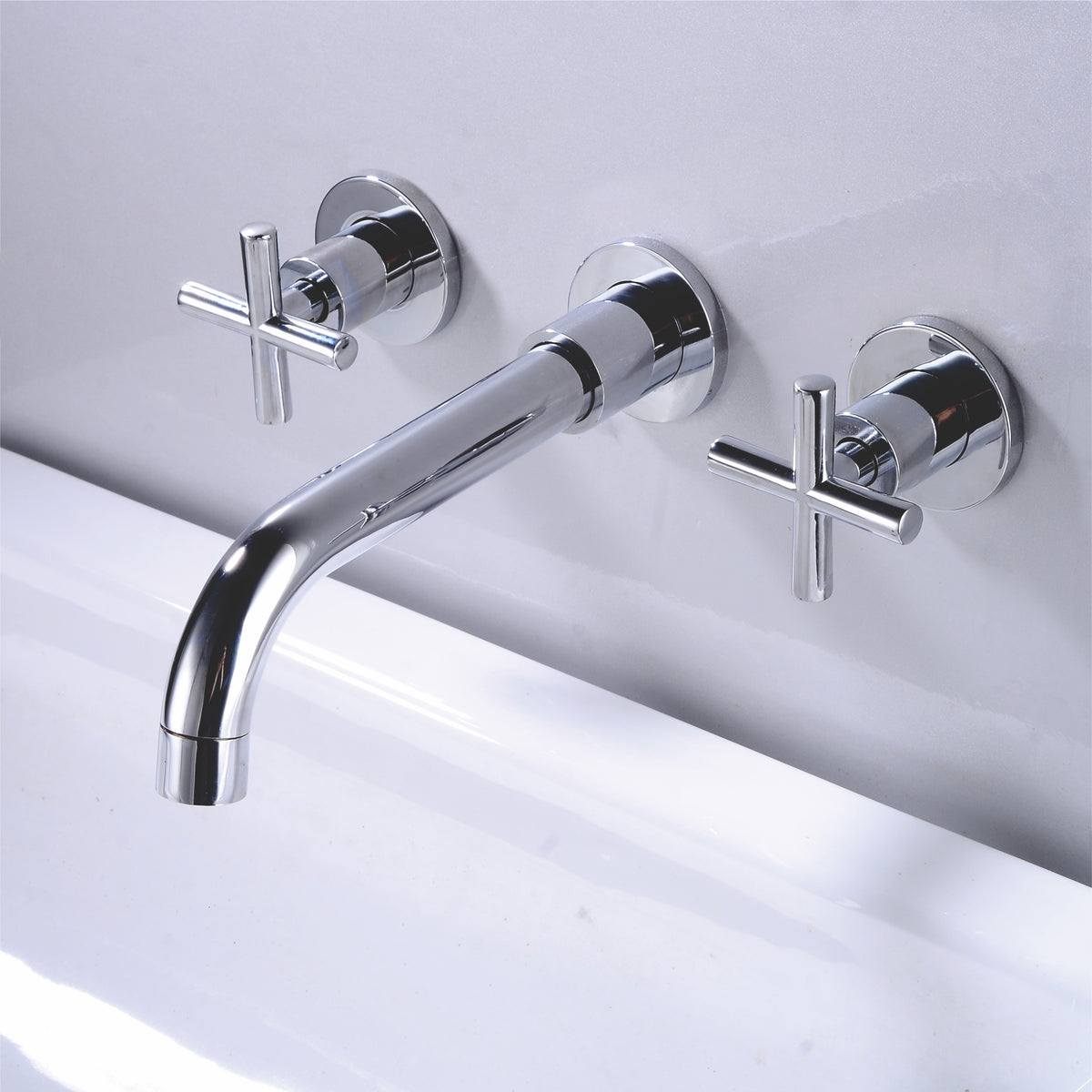 Wall Type Basin or Bath Mixer Tap AZ2153 Chrome
