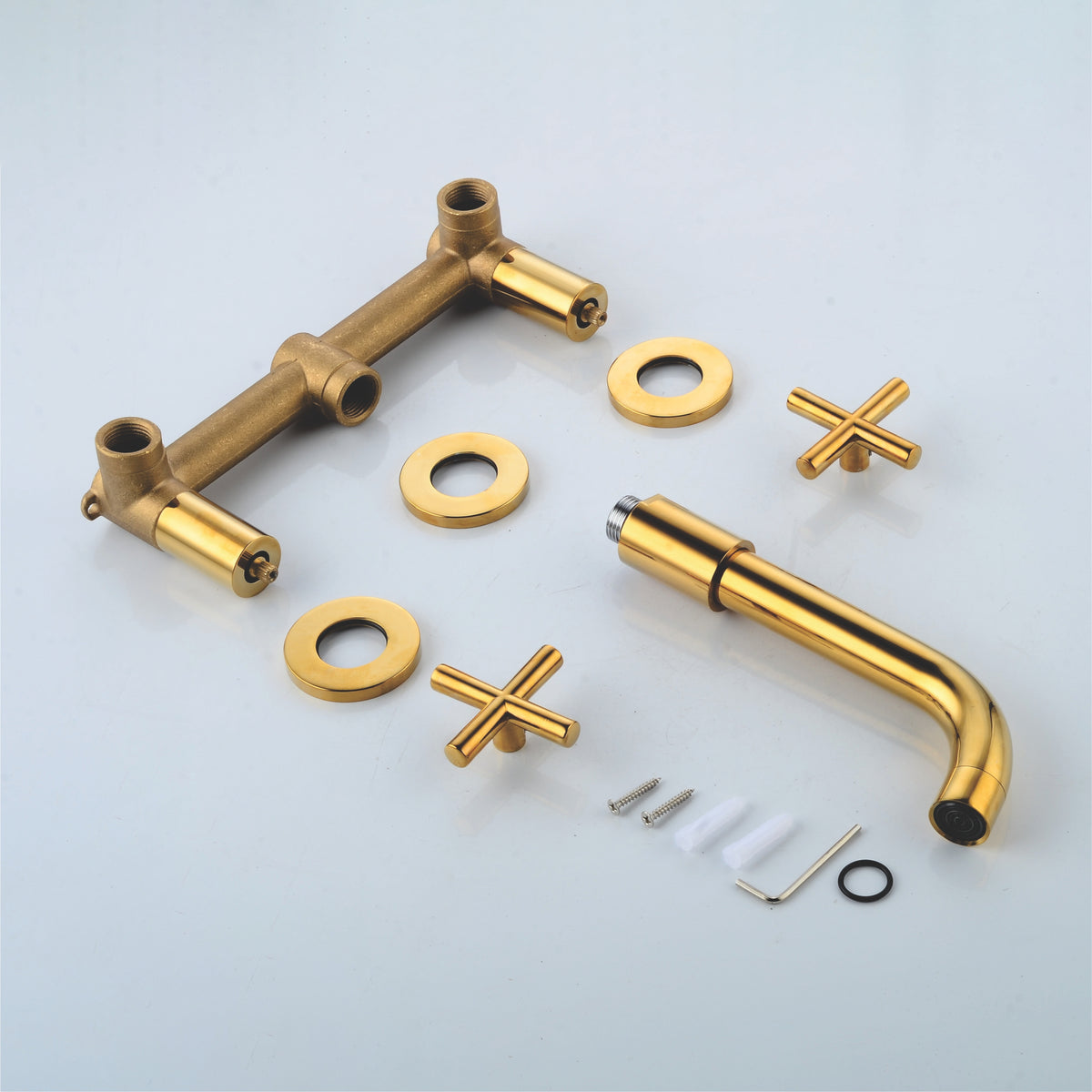 Wall Type Basin or Bath Mixer Tap AZ2153 Gold