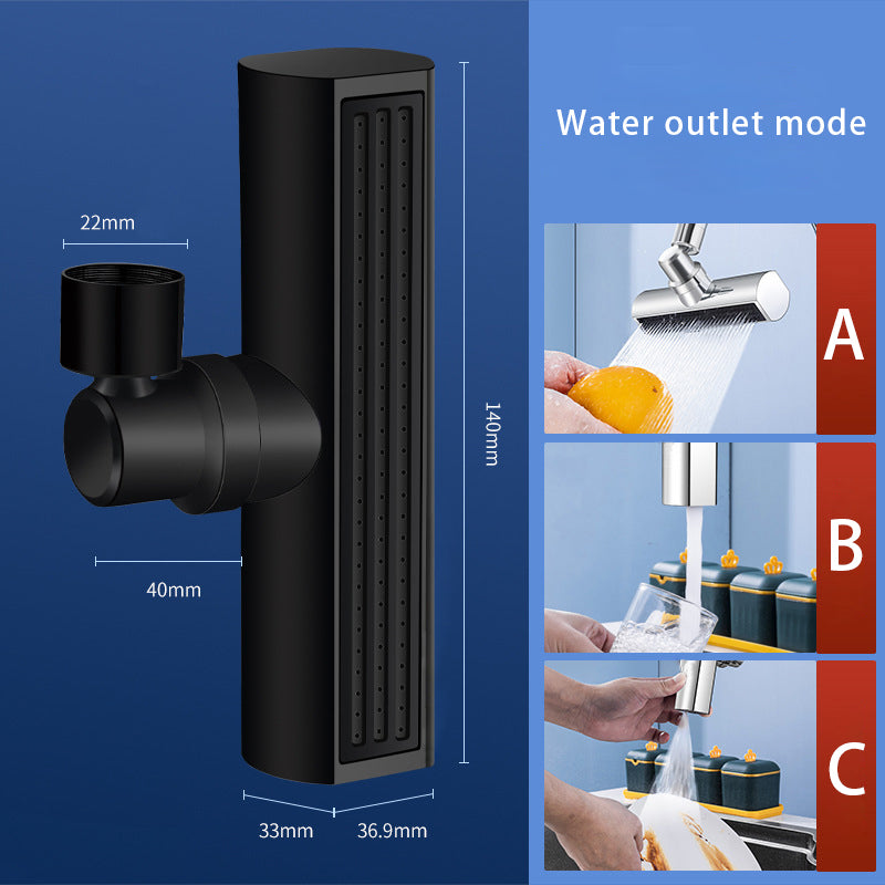 3 Water Discharge Dodes Faucet Sprayer Black CS1305B