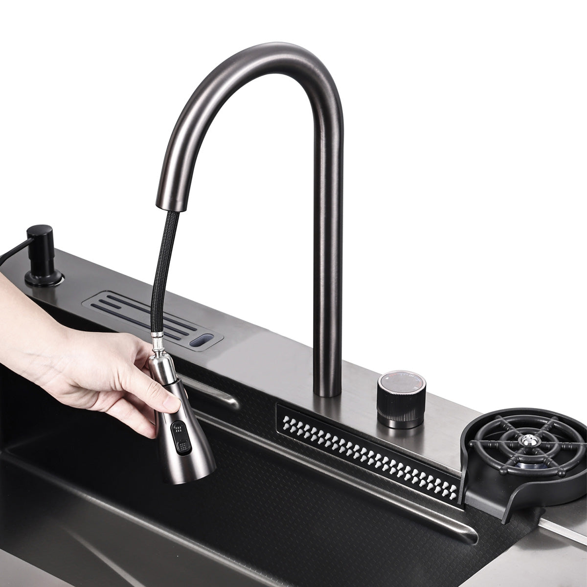Kitchen Mixer/sink Combo Dark Grey 12050G