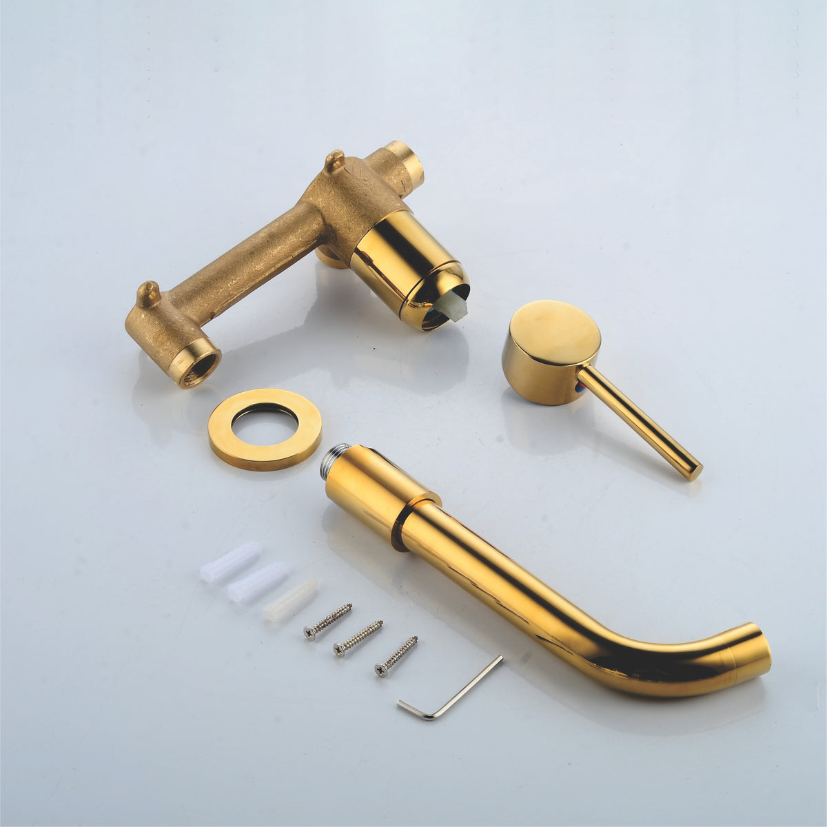 Wall Type Basin or Bath Mixer Tap AZ2152 Gold