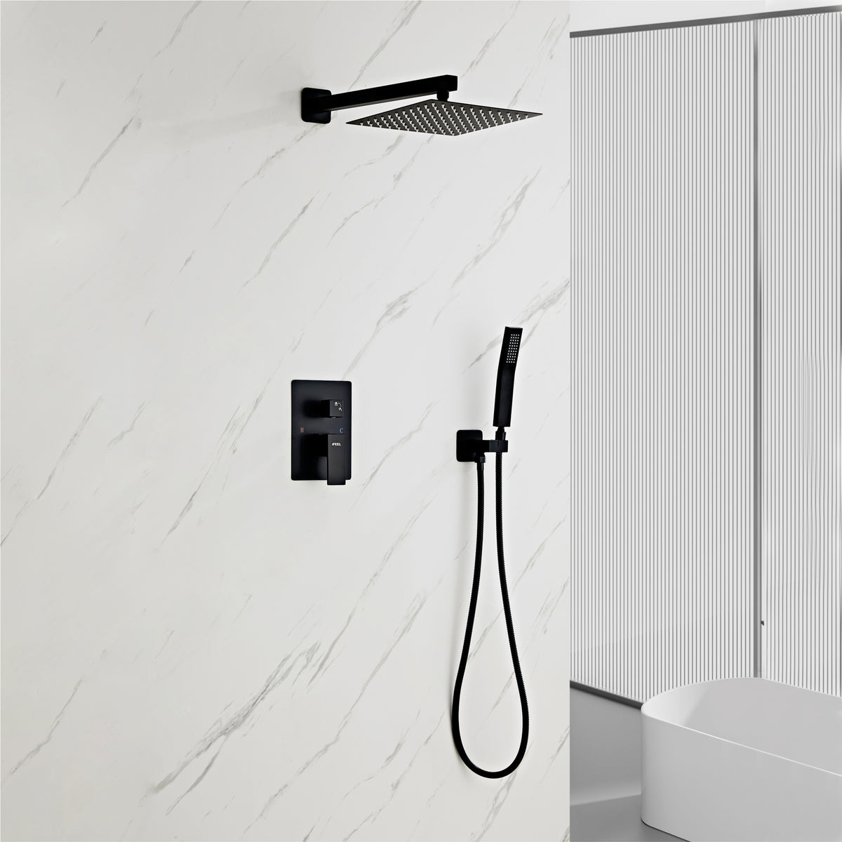 Shower Mixer Tap set F-A822B-A Black