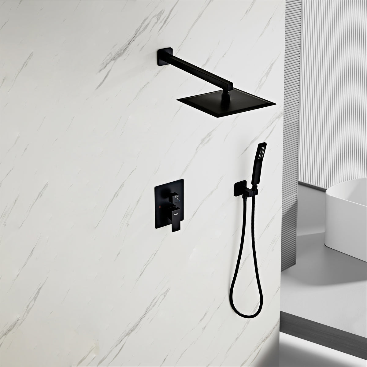 Shower Mixer Tap set F-A822B-A Black