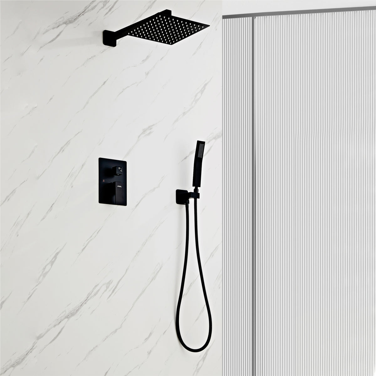 Shower Mixer Tap set F-A822B-A Black