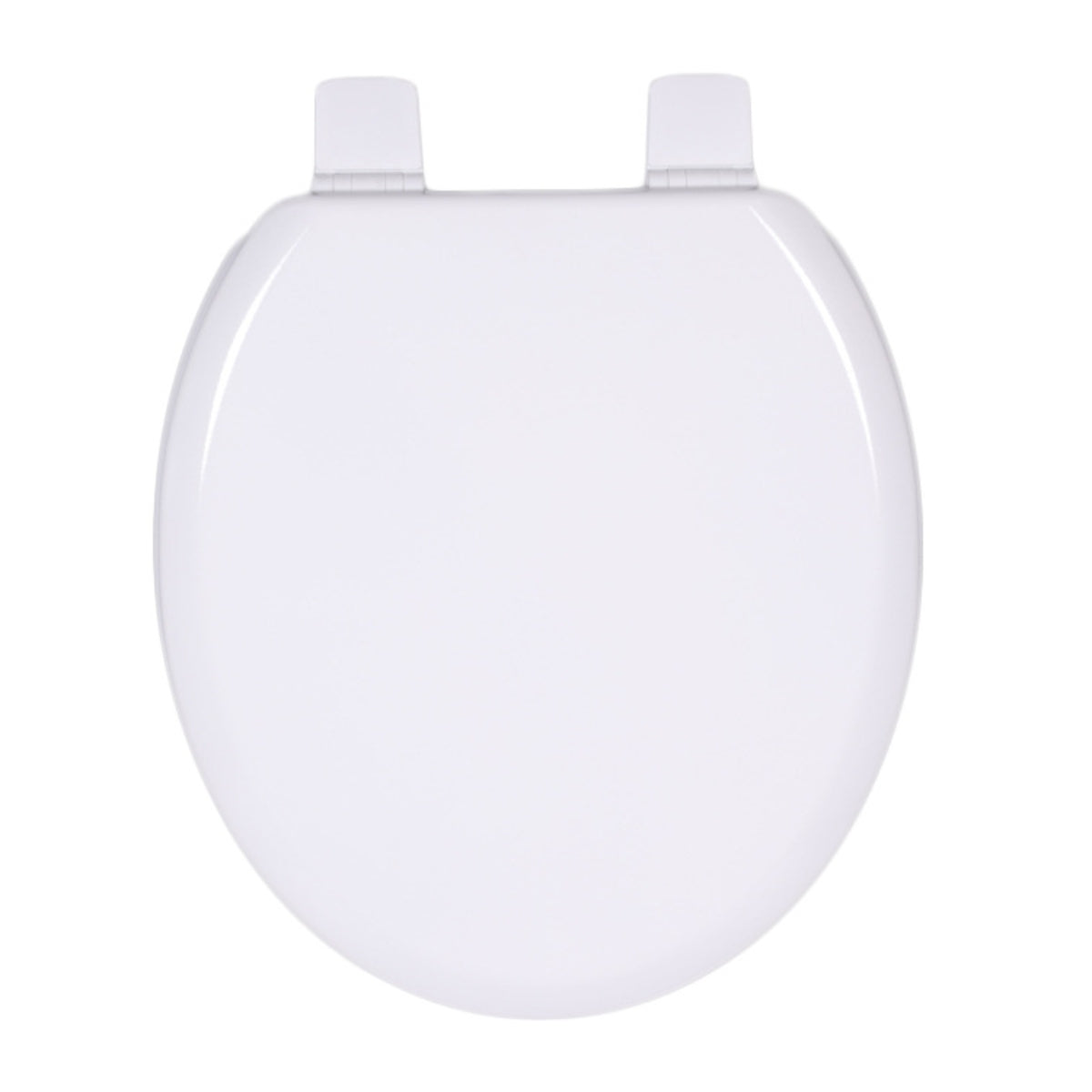 Classic White Round Wood Nylon Hinge Toilet Seat
